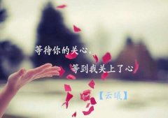 等待你的關(guān)心，等到我關(guān)上了心